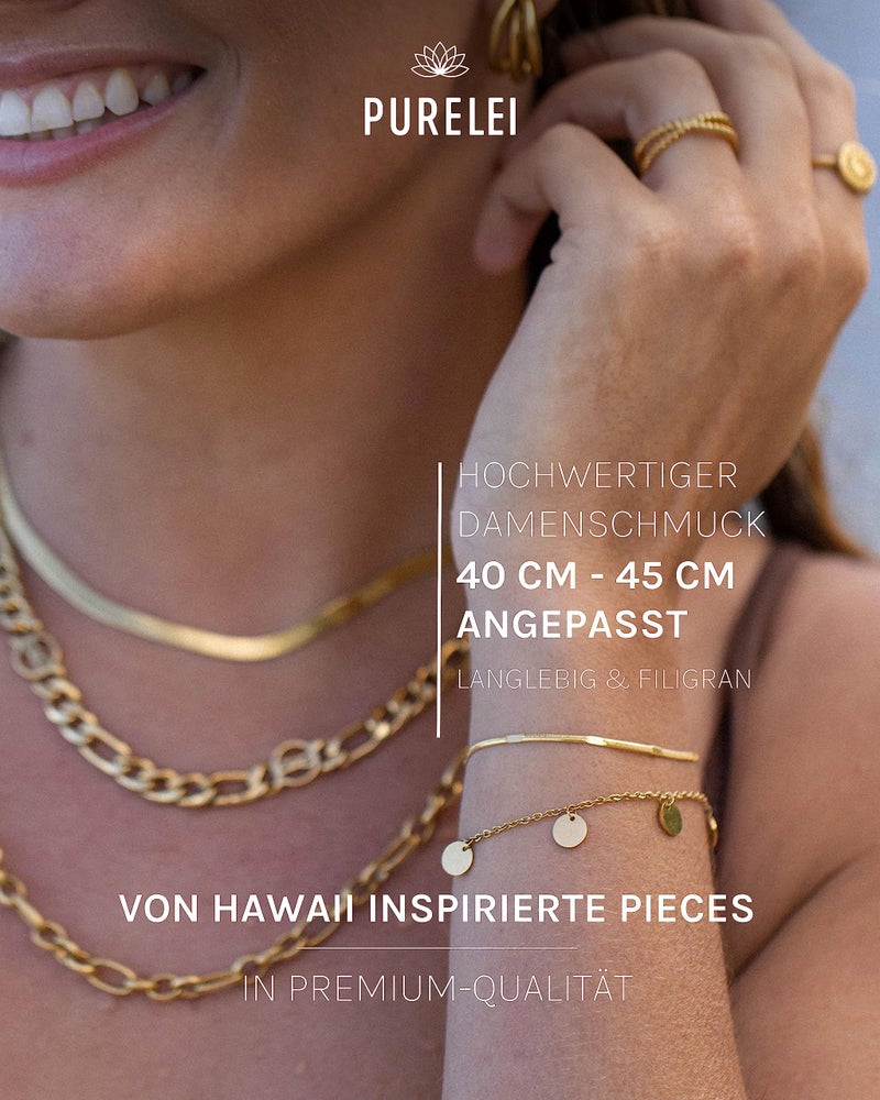 PureleiÂ® Kanani Bracelet (18K Gold plated) â€“ Elegant women's bracelet â€“ stainless steel jewelry â€“ Adjustable length 6.3/6.89/7.87 inches â€“ Fashion jewelry for your individual look - Image 3